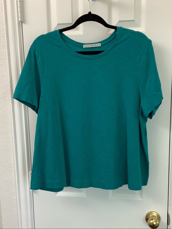 Peruvian Connection Tops - Peruvian Connection Teal Short-Sleeve Crew Tee xl